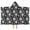 Black Christmas Snowflake, variant on Black Christmas Snowflake Pattern Hooded Bath Towel，50"x30" for Ages 3 To 12 Kids, Quick Dry Lightweight Soft Microfiber Hood Beach Towel Cover Up for Kids