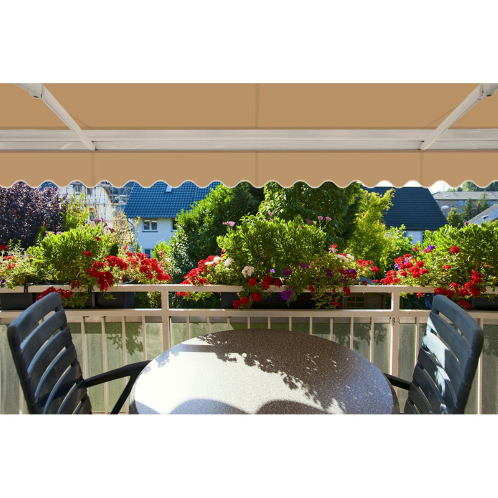 Advaning Luxury Series 18x10 ft. Electric Retractable Sunshade Awning - Khaki