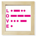 thumbnail image 1 of Morse Code Love Point Line Expression Carré Cadre Photo Mur Table d'Affichage, 1 of 3