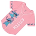 thumbnail image 2 of Disney Women's Lilo and Stitch Baseball Jersey, Graphic Print Stitch Baseball Shirt Pink - S, 2 of 6
