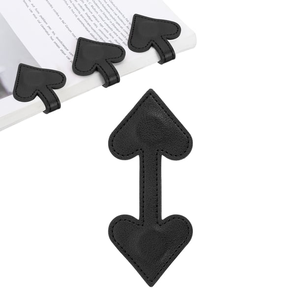 Marcadores Magnéticos, Marcadores de Página en Forma de Corazón para Lectura de Libros para Hombres, Mujeres, Maestros, Lectores, Amantes de los Libros, Escritores, Negro