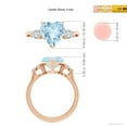 thumbnail image 5 of ANGARA Natural 1.8 ct Aquamarine and Diamond Three Stone Engagement Ring in 14K Rose Gold for Women (Size-9mm) | March Birthstone, Anniversary, Jewelry Gift for Women | Natural Aquamarine Ring, 5 of 9