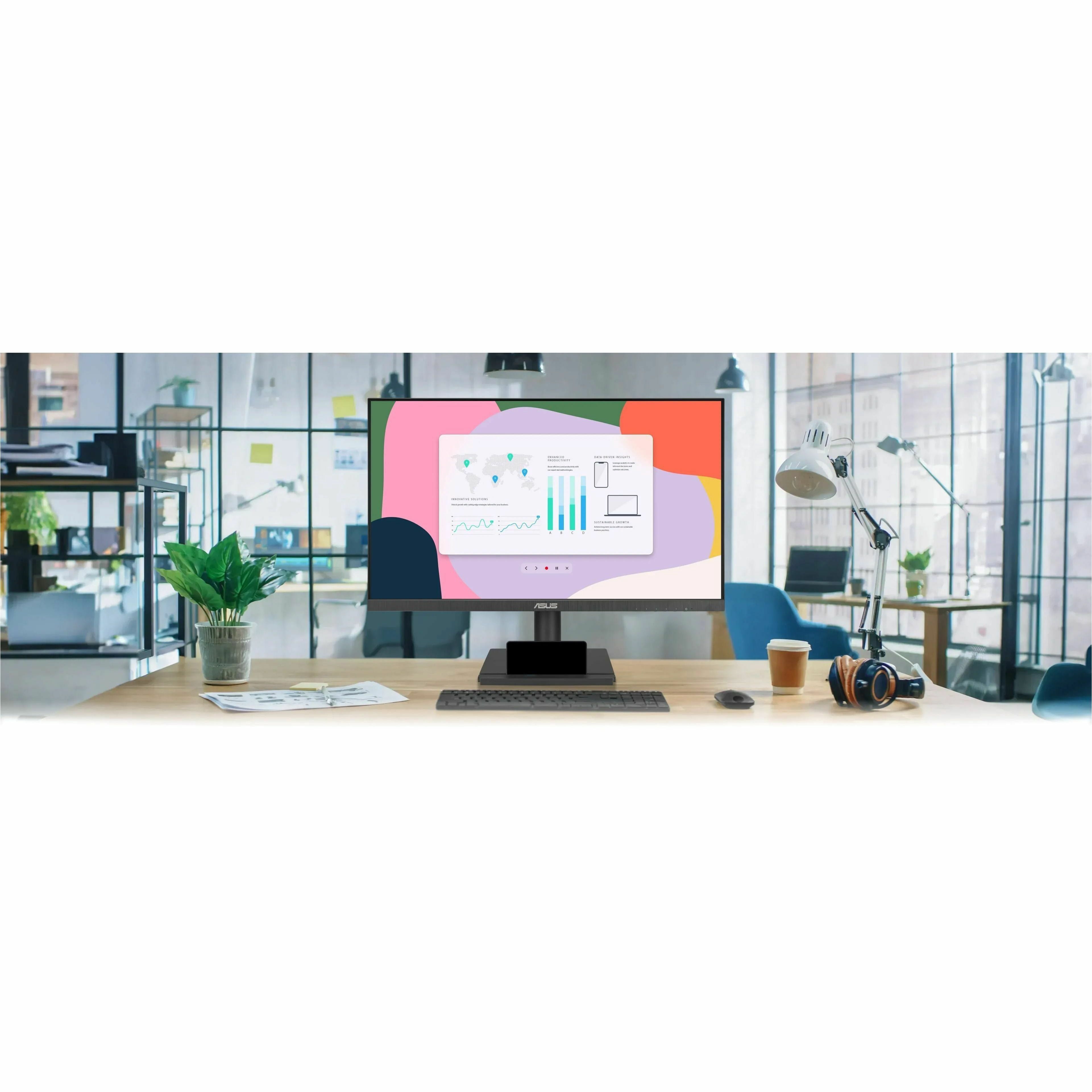 Asus VA249QGS 24" Class Full HD LED Monitor - 16:9 - Black - 23.8" Viewable - In-plane Switching (IPS) Technology - LED Backlight - 1920 x 1080 - 16.7 Million Colors - Adaptive Sync - 350 Nit - 1 m...
