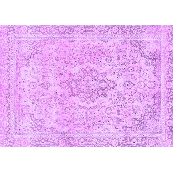 Ahgly Company Indoor Rectangle Abstract Purple Modern Area Rugs, 5' x 8'