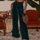 thumbnail image 4 of Pantalones casuales con bolsillos, pantalones anchos para mujer, pantalones anchos de cintura alta, pantalones casuales para mujer, diseño de clase mundial, 4 of 6