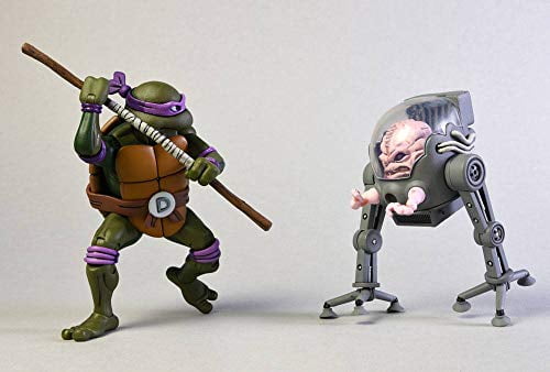 Donatello vs Krang Cartoon 2-Pack Teenage Mutant Ninja Turtles TMNT Figur NECA 