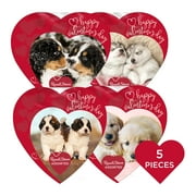 RUSSELL STOVER Valentine's Day Puppy Heart Assorted Milk & Dark Chocolate Gift Box, 3.1 oz. (5 pieces)