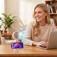 thumbnail image 4 of 2-in-1 USB Rechargeable Handheld Mini Fan with Detachable Base & Phone Holder, 3 Speed 300mAh Quiet Pocket Portable Fan for Travel Camping Office Summer Gift, 4 of 5