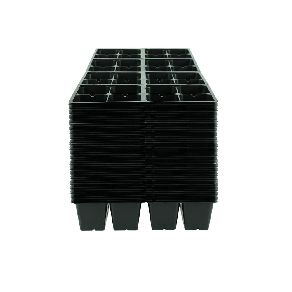 Black Plastic Garden Tray Inserts 50 Sheets of 32 Planting Pot Cells