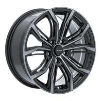 17x7.5 RTX Black Widow Black Machined Grey Wheel 5x4.5 (42mm)