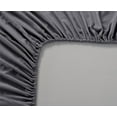 thumbnail image 3 of The Great American Store 1PC Solid Fitted Sheet - 1800 Series Brushed Microfiber 21 Inch Deep Pocket - Wrinkle, Fade, Stain Resistant - Hypoallergenic - Full Size Solid Grey, 3 of 4