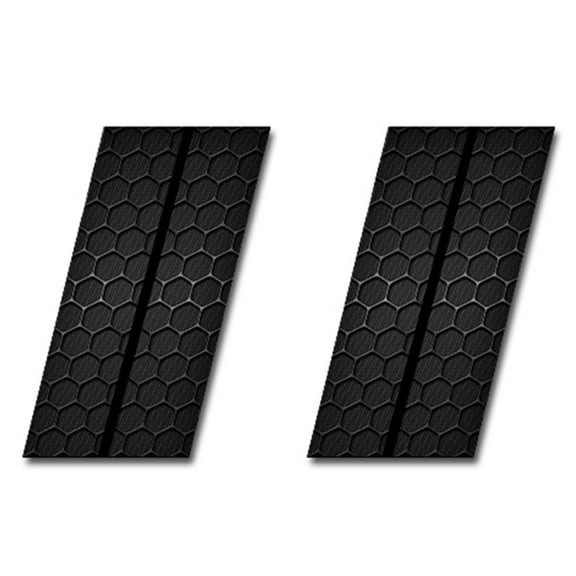 yaaqii 2x for Honeycomb Car B-Pillar Waterproof Decal Diy Car Door Post Sticker