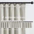 thumbnail image 3 of Linen Textured Blackout Curtains, Heat and Full Light Blocking Drapes, Warm Grey Farmhouse Boho Back Tab Pleated Curtains for Bedroom, W50 x L84 Inches Drop, Greyish Beige, 3 of 7