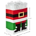 thumbnail image 3 of 9" Medium Gift Bag with Tissue Paper (Santa Boots), 3 of 6