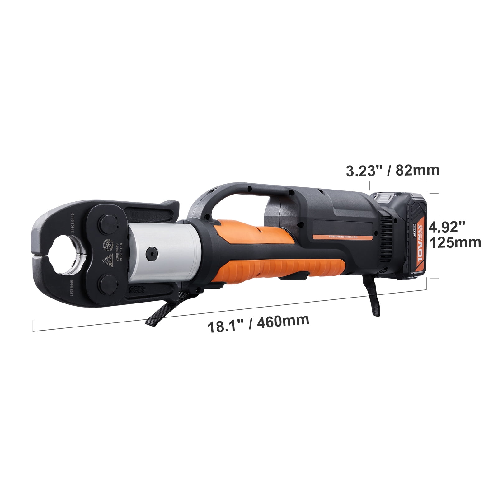 KFFKFF Pro Press Tool for Copper Pipe, 18V Electric Pipe Crimping Tool for 1/2" to 2" Stainless Steel, Compact Plumbing Pipe Press Tool with 6 Pro Press Jaw Brushless Motor & 2pcs 4AH Battery
