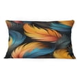 thumbnail image 2 of Designart "Avian Grace In Orange And Teal I" Animal Print Printed Throw Pillow, 2 of 5
