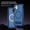 thumbnail image 7 of Dteck Magnetic & Seamless Stand for iPhone 11, Compatible with MagSafe, Military Grade Drop Protection, Slim Frosted Rugged Kickstand Phone Case for iPhone 11,Blue, 7 of 7