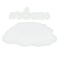 thumbnail image 1 of 2pcs Welcome Moulds, Transparent Silicone Door Sign Casting Model For DIY Epoxy Resin Wall Hanging Decoration Craft Making, 1 of 8