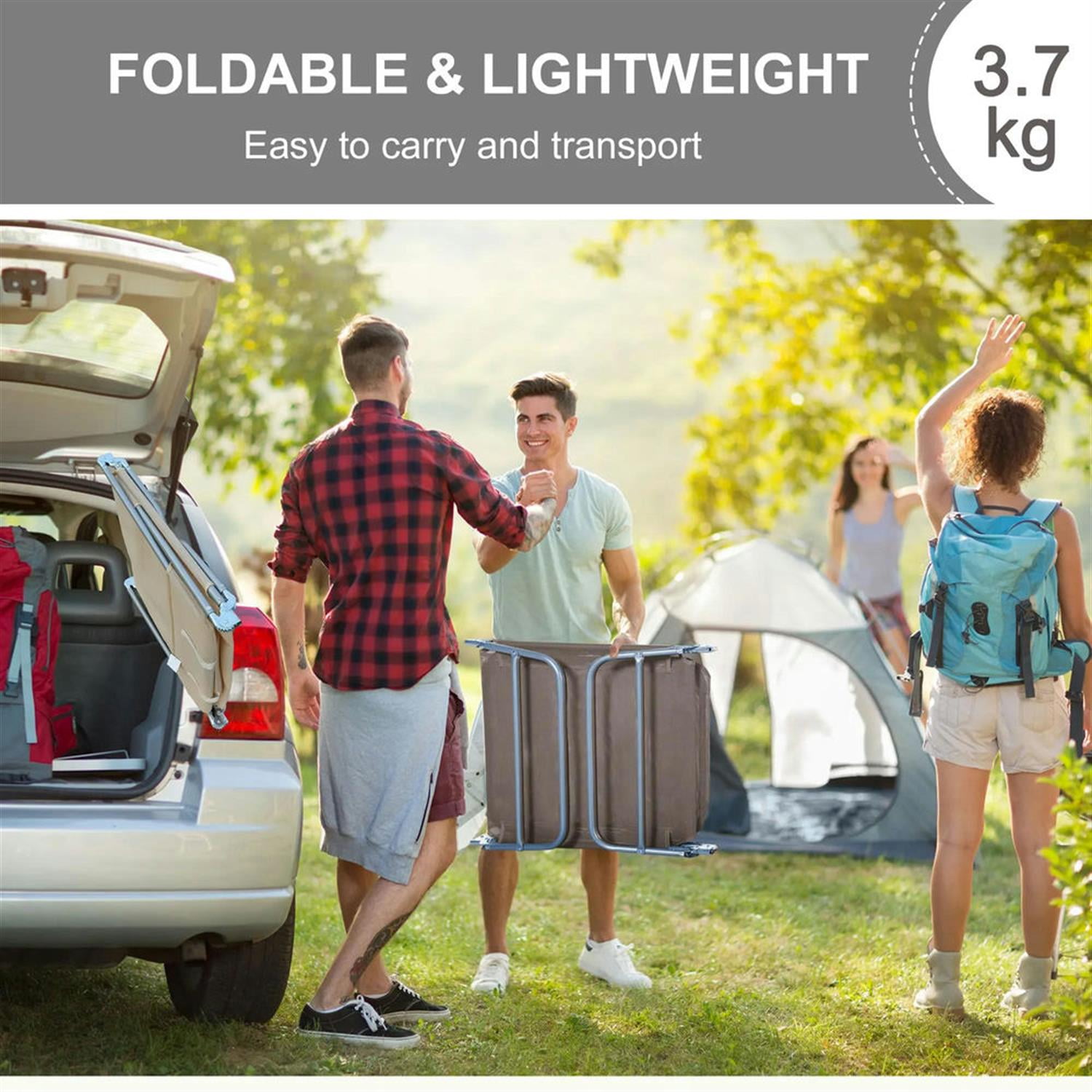 Demi Bonn Folding Chaise Lounge with 5-Position Reclining Back, Outdoor Pool Tanning Chair for Beach, Yard, Patio, Brown