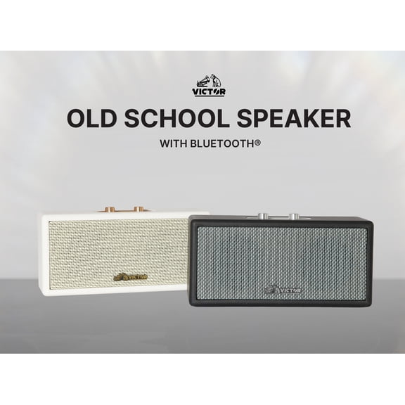 VICTOR Portable Speaker with Bluetooth® and Built-in Rechargable Battery, Cream (VAS-3003-CR)