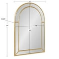 thumbnail image 6 of Kate and Laurel Fairbrook Transitional Arched Wall Mirror, 18 x 24, Gold, Sophisticated Glam Mirror Decor for Wall, 6 of 8