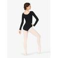 thumbnail image 2 of Womens Cotton Long Sleeve Dance Leotard, 2 of 3