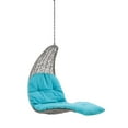 thumbnail image 2 of Modway Landscape Hanging Chaise Lounge Outdoor Patio Swing Chair in Light Gray Turquoise, 2 of 6