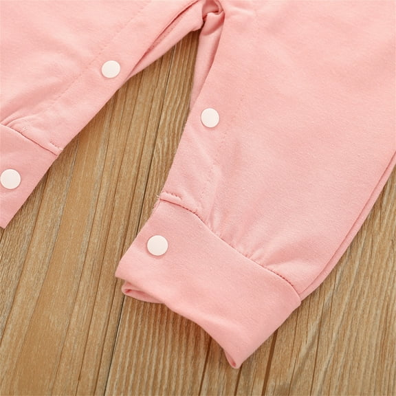 Vedolay Boy's Romper Boys Casual Rompers Square Neck Mesh Long Sleeve Knitted Shorts Jumpsuit,Pink 0-6 Months