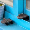 thumbnail image 3 of Hongchun Sliding Sash Stopper Window Safety Lock Compatible With Door Frame Cabinet Locksbronze 2pcs, 3 of 5