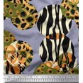 thumbnail image 1 of Soimoi Gray Rayon Crepe Fabric Leopard & Wild Animal Skin Print Fabric by The Yard 46 Inch Wide, 1 of 3