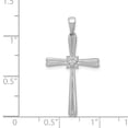 thumbnail image 4 of 14k White Gold 1/20ct. Diamond Cross Pendant Charm, 4 of 4