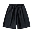 thumbnail image 4 of Japceit Elastic Waist Shorts for Mens Shorts Elastic Waist Mens Summer Casual And Comfortable Drawstring Pocket Elastic Waist Shorts Mens Elastic Waist Shorts, 4 of 7