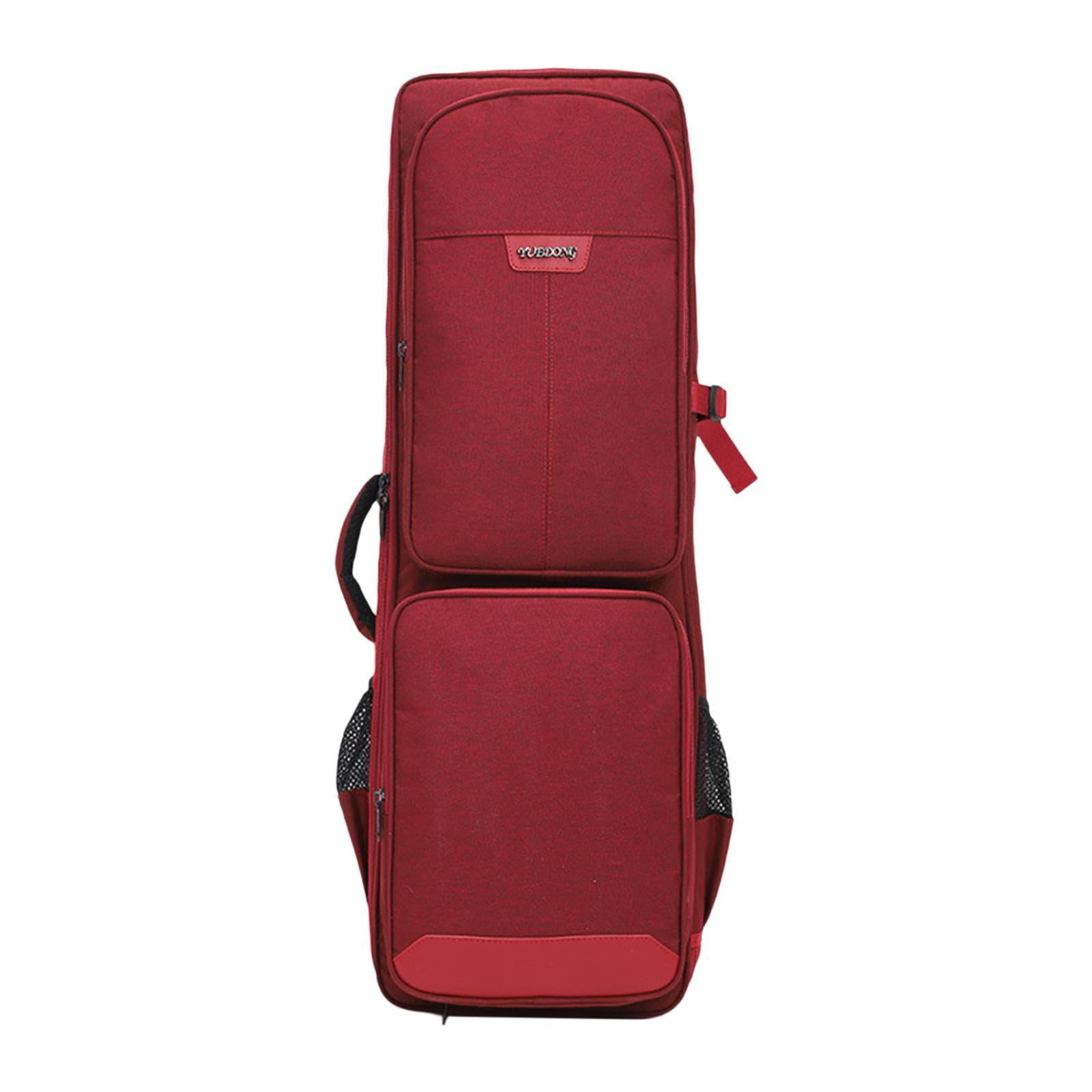 LeeQinersw Saxophone Bag Saxophone Clarinet Case Portable with Carry Handle Water Resistant red