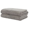 thumbnail image 3 of SAFAVIEH Plush Solid Bath Towel Set, 27" x 54", Grey, Set of 2, 3 of 7