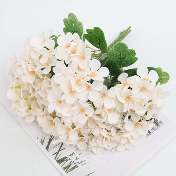 JeashCHAT Artificial Flowers Silk Fake Flowers Bouquet for Vase Floral Arrangement Table Centerpiece Wedding Party Spring Home Decor, White
