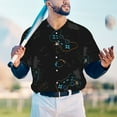 thumbnail image 4 of Fotbe Game Time Baseball Jersey Shirt for Men and Women, Casual Short Sleeves Button Down T-Shirt-Large, 4 of 9