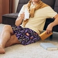 thumbnail image 3 of Mens Pajama Pants - Lavender Flowers Watering Can Sleep Shorts Mens Pajama Shorts, Comfy Pj Pants for Mens Lounge Shorts, 3 of 5