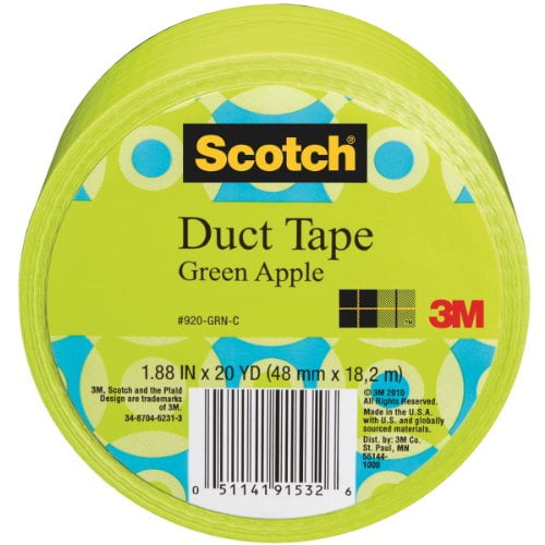 3M Scotch Duct Tape for Artists, Lime Green, 1.88" x 20 yds. Walmart