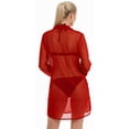 thumbnail image 2 of HAPPY BAY Women's Beachwear Swimsuit Coverups Summer Swim Beach Cover ups for Swimwear Women Bikini Dress Tops Cover up for Women M Red, Solid, 2 of 6