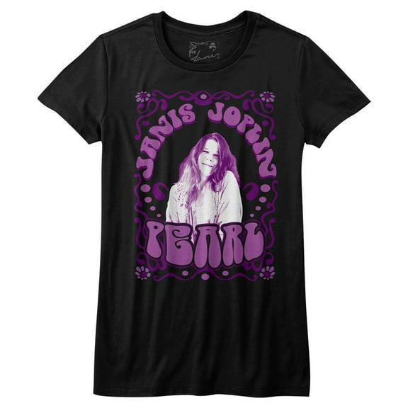 Janis Joplin Pearl Black Women's T-Shirt