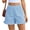 Sky blue, variant on High Waist Women Straight Leg Ruffle Shorts Dressy Bottom