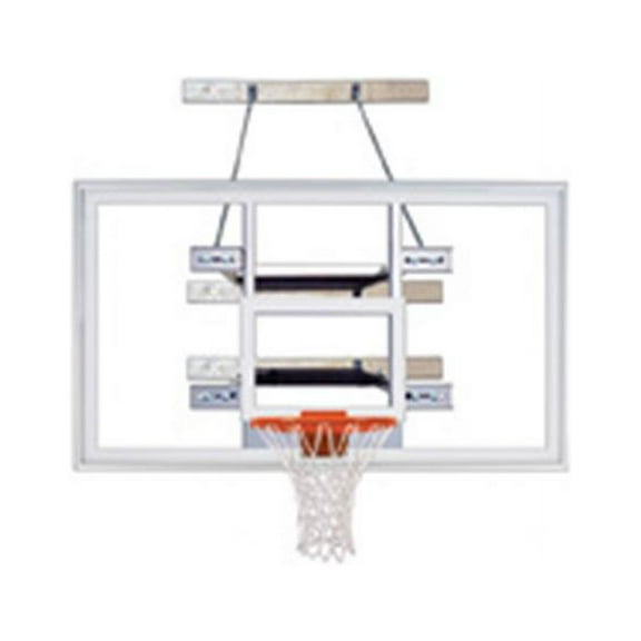 SuperMount80 Supreme Steel-Acrylic Wall Mounted Basketball System, Sienna Orange