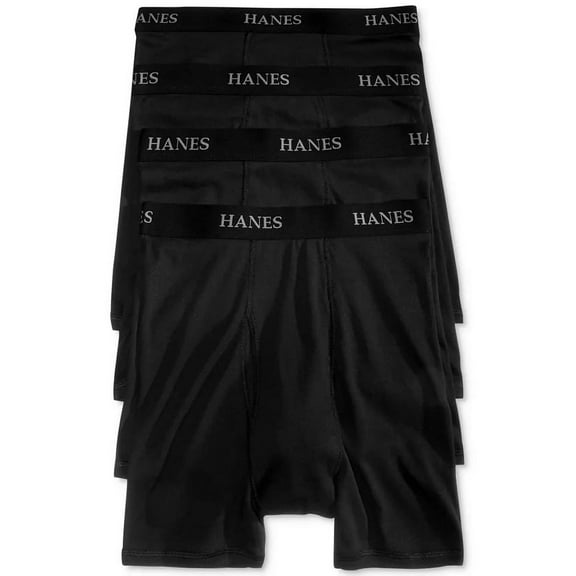 Platinum Men's Underwear Boxer Brief 4-Pack | Black | Size Medium