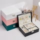thumbnail image 4 of Caja de almacenamiento de joyas de múltiples capas de gran capacidad de estilo europeo de alta calidad, caja de exhibición de joyas para aretes, collares, anillos, 4 of 5