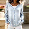 thumbnail image 2 of Sewkxo Knit Cardigan for Women Long Sleeve Front Button Y2k Sweaters Tops Crew Neck Loose Fall Cardigan,Yellow XL, 2 of 5