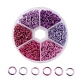 thumbnail image 1 of 6mm 1080pcs Aluminum Open Jump Ring Split Rings for DIY Jewelry Making Finding Handicraft Accessories Connector(Mixed Color), 1 of 8