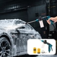 thumbnail image 1 of Weloille Ensemble de 1 Pistolet de Lavage de Voiture à Haute Pression en Mousse avec 3 Connecteurs, Pot en Mousse avec Buse de Pulvérisation Réglable, Outil Multimode Étanche pour Lavage de Voiture, Arrosage de Jardin, Nettoyage de Patio, 1 of 8