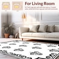 thumbnail image 2 of ODIKA 4'x6' Machine Washable Non-Slip Area Rug, Gothic Revival Dark Victorian Style High Traffic Rug, Black, 336986, 2 of 7