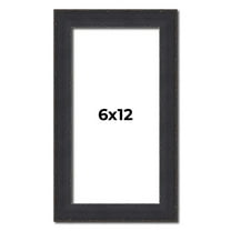6x12 Frame Black Real Wood Picture Frame Width 1.25 Inches | Interior Frame Depth 0.5 Inches |