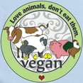 thumbnail image 2 of CafePress - Love Animals Dont Eat Them Vegan Infant Bodysuit - Baby Light Bodysuit, Size Newborn - 24 Months, 2 of 4